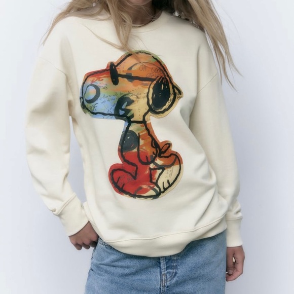 Zara Sweaters Snoopy Peanuts Sweatshirt Poshmark